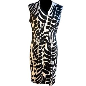 NWOT Kenneth Cole New York Lined Zebra Print Dress